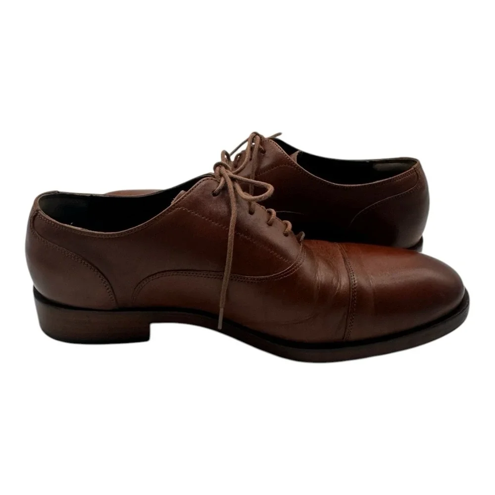 Cole Haan Grand OS Harrison Shoes Mens 9 M Brown‎ Leather Cap Toe Oxfords C24160
